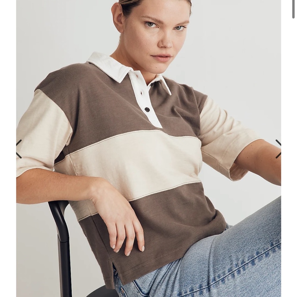 Madewell short sleeve rugby shirt
